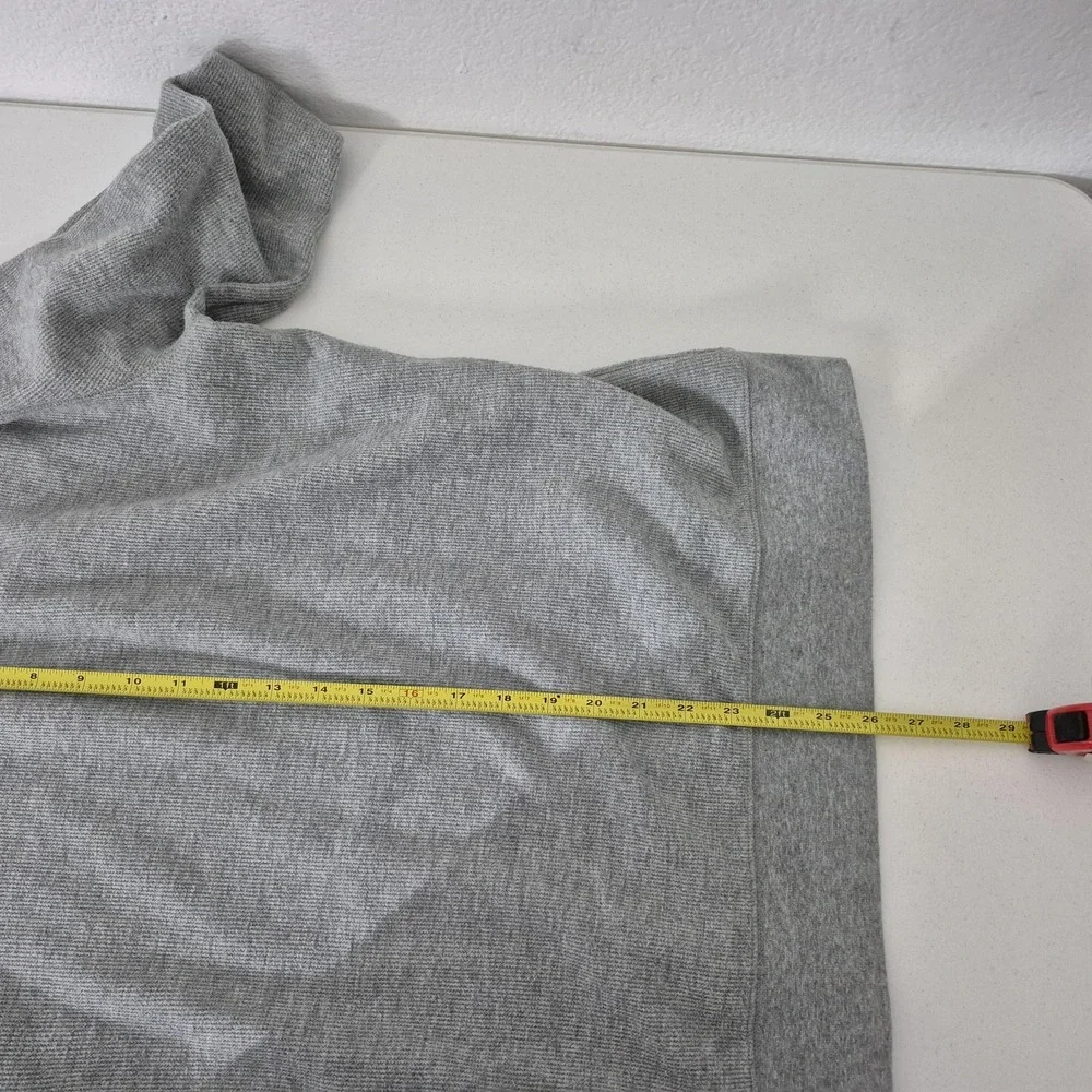 Banana Republic Henley Hoodie Pullover Mens Medium Gray Button Sweatshirt Pocket